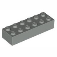 Lego kostka (kostička) 2x6, světle šedá (245602, 4181137)